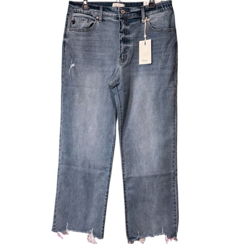 KanCan Light Wash High Rise Slim Wide Leg Jeans Size 13/30 NWT - Picture 9 of 13